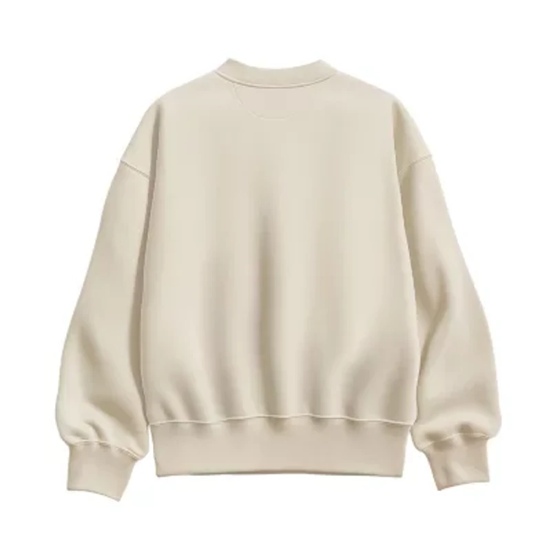 Womens Crew Neck Long Sleeve Peanuts Pullover Sweater