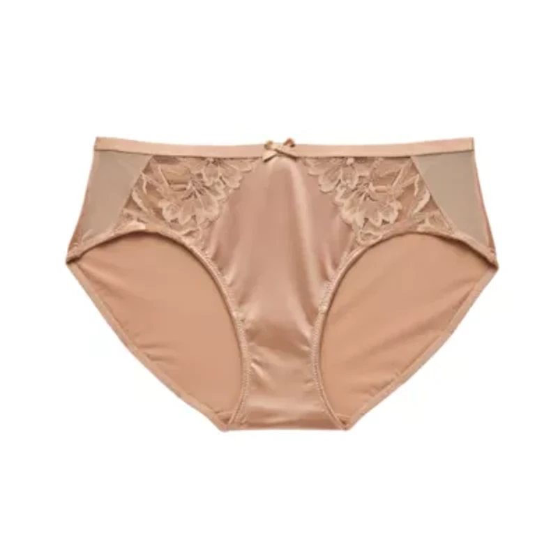 Ambrielle Tulip Lace Shine Hipster Panty