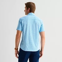 St. John's Bay Camp Mens Short Sleeve Classic Fit Button-Down Shirt