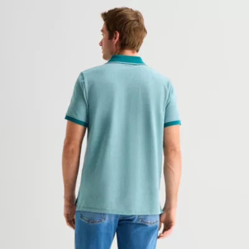 St. John's Bay Essential Oxford Mens Classic Fit Short Sleeve Polo Shirt