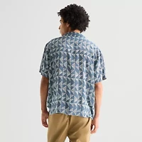 Arizona Mens Short Sleeve Relaxed Fit Button-Down Shirt