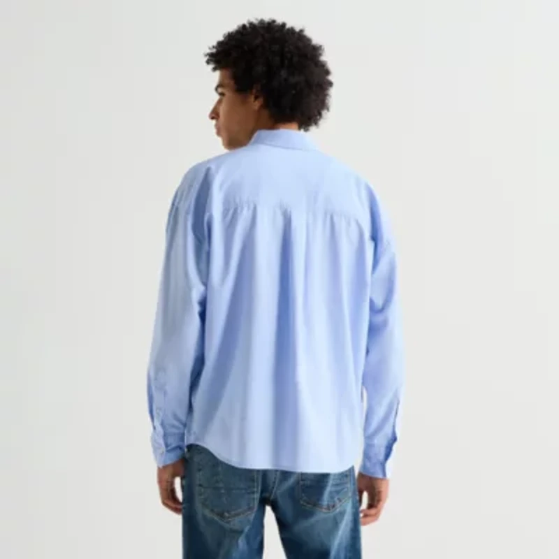 Arizona Mens Long Sleeve Regular Fit Button-Down Shirt