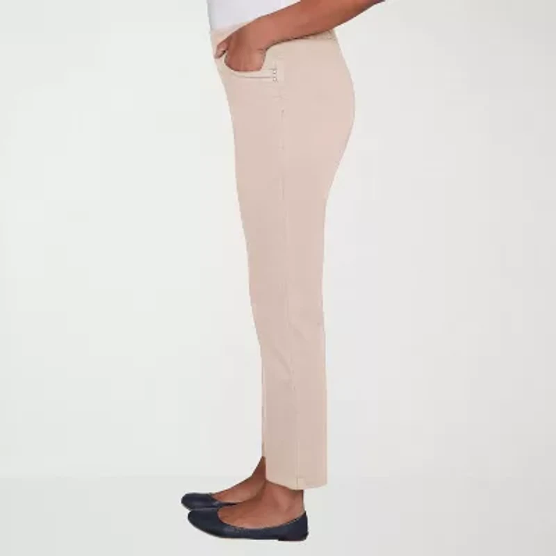 Alfred Dunner Saratoga Springs Womens Straight Pull-On Pant