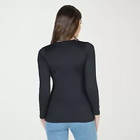 24seven Comfort Apparel Womens Scoop Neck Long Sleeve T-Shirt