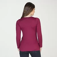 24seven Comfort Apparel Womens Scoop Neck Long Sleeve T-Shirt