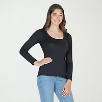 24seven Comfort Apparel Womens Scoop Neck Long Sleeve T-Shirt