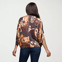 24seven Comfort Apparel Womens Boat Neck Long Sleeve Blouse