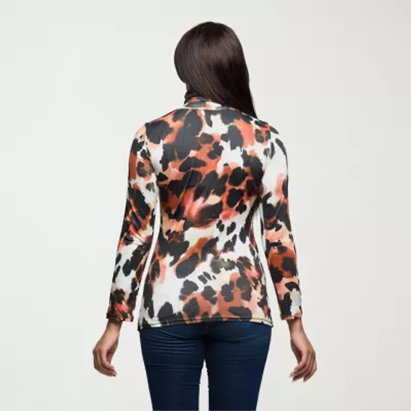 24seven Comfort Apparel Womens Long Sleeve Turtleneck