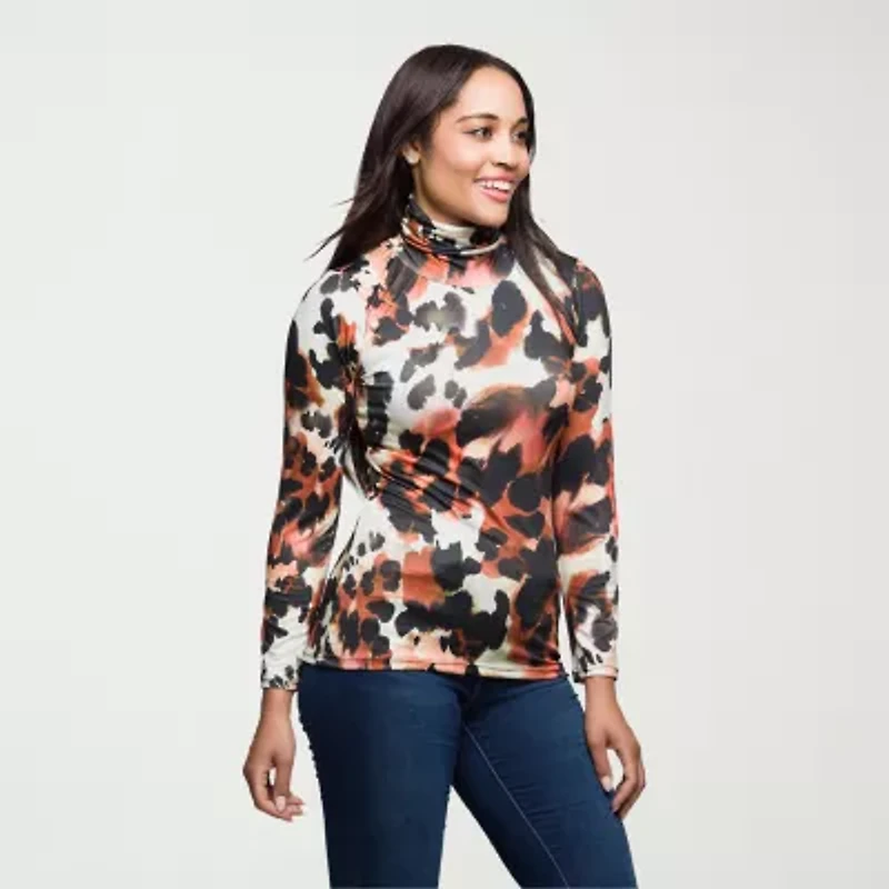 24seven Comfort Apparel Womens Long Sleeve Turtleneck