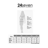 24seven Comfort Apparel Womens Mid Rise Stretch Fabric Pencil Skirt