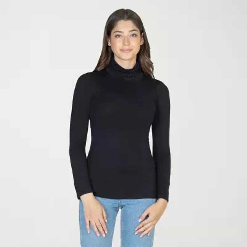 24seven Comfort Apparel Womens Long Sleeve Turtleneck