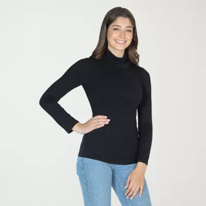 24seven Comfort Apparel Womens Long Sleeve Turtleneck