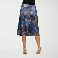 24seven Comfort Apparel Womens Mid Rise A-Line Skirt