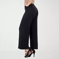 24seven Comfort Apparel Womens Mid Rise Wide Leg Palazzo Pant