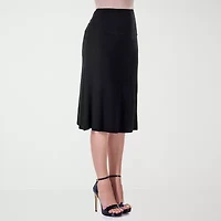 24seven Comfort Apparel Womens Mid Rise A-Line Skirt