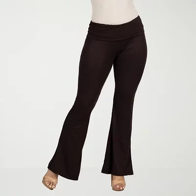 24seven Comfort Apparel Womens Flare Mid Rise Sweatpant