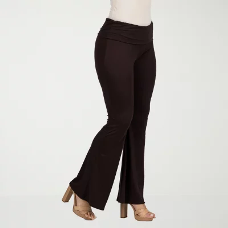24seven Comfort Apparel Womens Flare Mid Rise Sweatpant