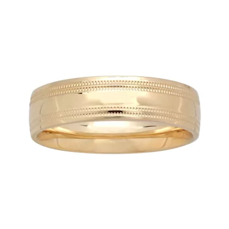 Mens 6mm 10K Gold Wedding Band
