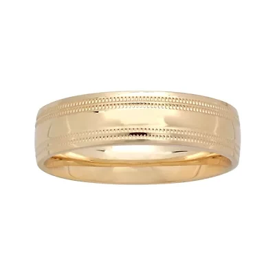Mens 6mm 10K Gold Wedding Band