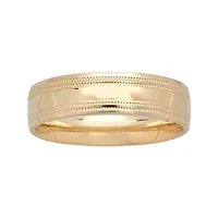 Mens 6mm 10K Gold Wedding Band