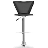 Curved Back Adjustable Bar Stools- Set of 2