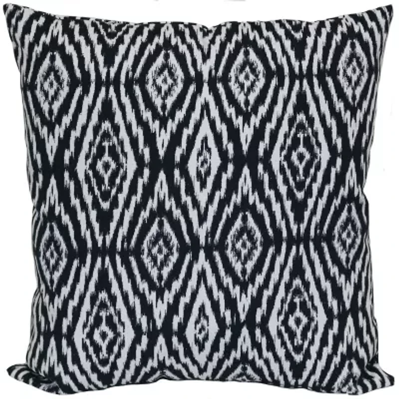Outdoor Oasis Ikat Square Throw Pillow