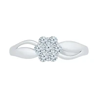 Womens / CT. T.W. Natural White Diamond 10K Gold Cluster Cocktail Ring