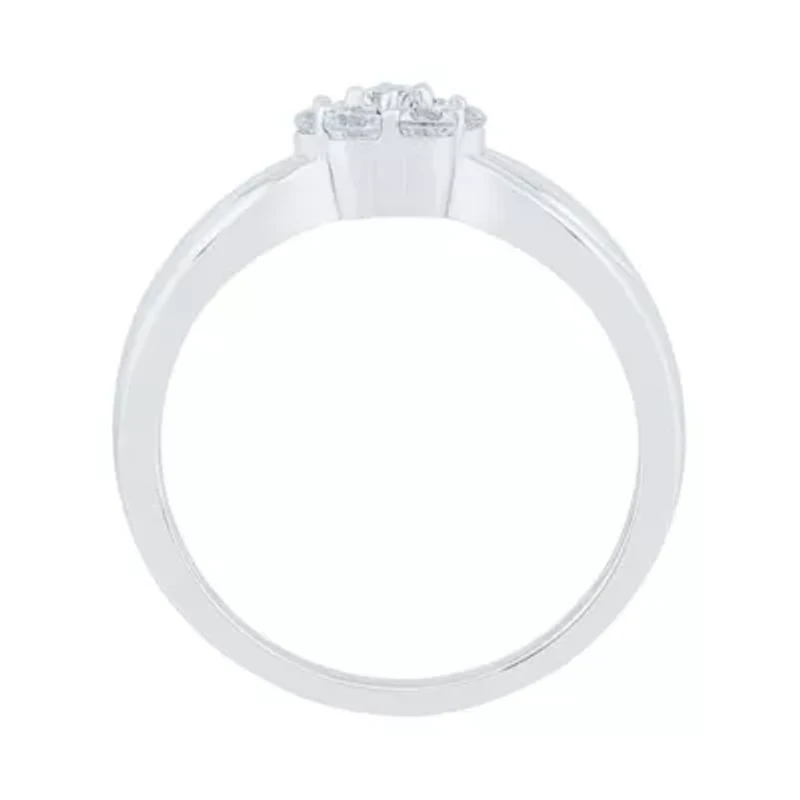 Womens / CT. T.W. Natural White Diamond 10K Gold Cluster Cocktail Ring