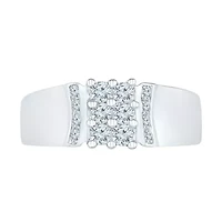 Womens 2MM / CT. T.W. Natural White Diamond 10K Gold Cluster Band