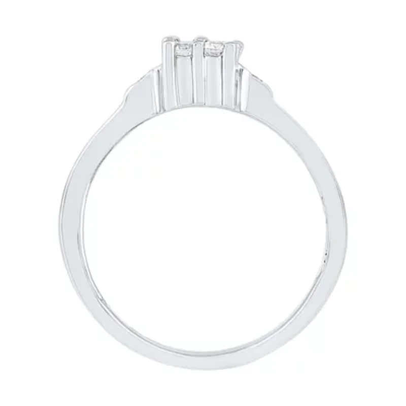 Womens 2MM / CT. T.W. Natural White Diamond 10K Gold Cluster Band