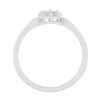 Womens / CT. T.W. Natural White Diamond 10K Gold Flower Cluster Cocktail Ring