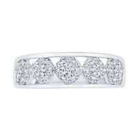 Womens 2MM / CT. T.W. Natural White Diamond 10K Gold Cluster Band