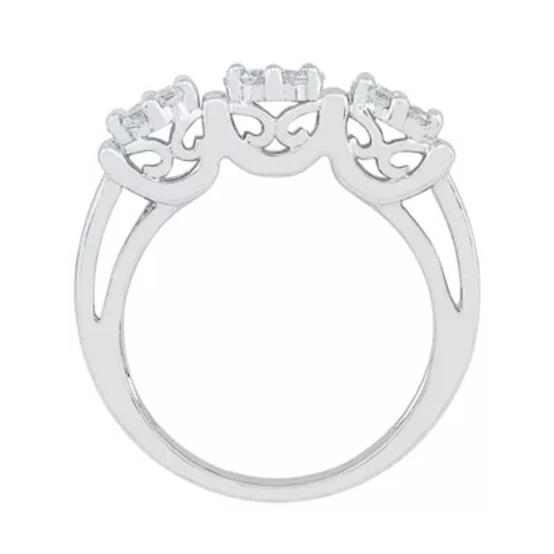 Womens 2MM / CT. T.W. Natural White Diamond 10K Gold Cluster Band