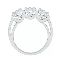 Womens 2MM / CT. T.W. Natural White Diamond 10K Gold Cluster Band