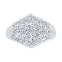 Womens / CT. T.W. Natural White Diamond 10K Gold Cluster Cocktail Ring