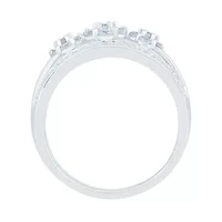 Womens 2MM 3/4 CT. T.W. Natural White Diamond 10K Gold Cluster Band