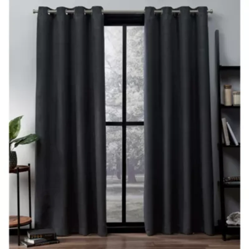 Exclusive Home Curtains Oxford Grommet Top Energy Saving Blackout Set of 2 Curtain Panel