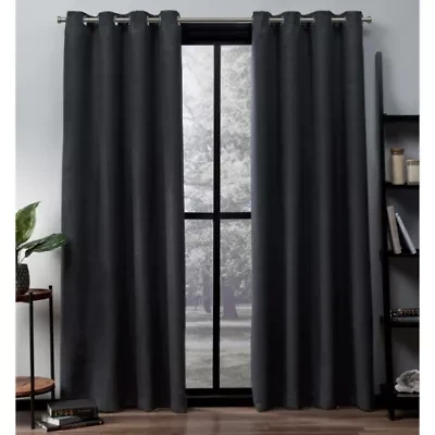 Exclusive Home Curtains Oxford Grommet Top Energy Saving Blackout Set of 2 Curtain Panel