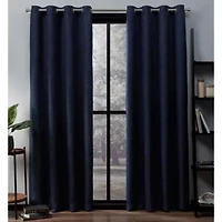 Exclusive Home Curtains Oxford Grommet Top Energy Saving Blackout Set of 2 Curtain Panel
