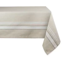 Design Imports Chambray French Sripe Tablecloth