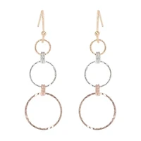 Bijoux Bar Delicates Tri Tone Womens Drop Earrings