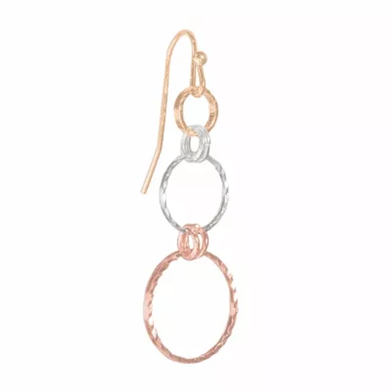 Bijoux Bar Delicates Tri Tone Womens Drop Earrings