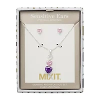 Mixit Womens Heart Hypoallergenic 2-pc. Jewelry Set