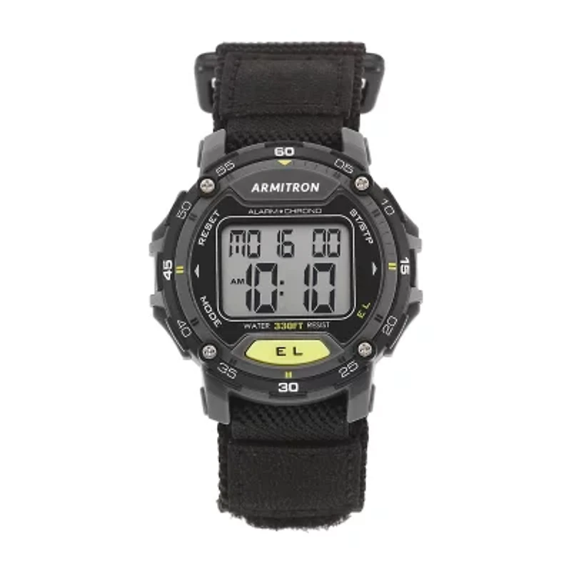 Armitron Pro Sport Mens Chronograph Black Strap Watch 40/8291blk