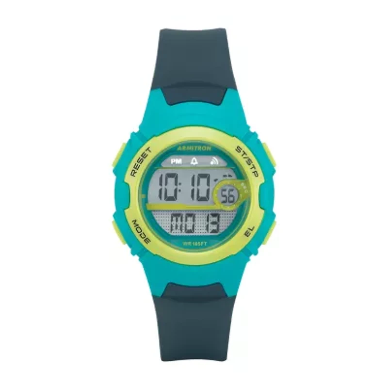 Armitron Pro-Sport Womens Chronograph Digital Blue Strap Watch 45/7088nvy