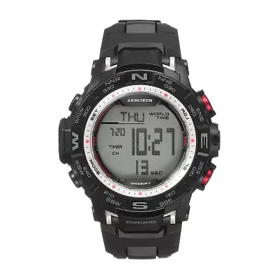 Armitron Pro Sport Mens Digital Black Strap Watch 40/8410sbk