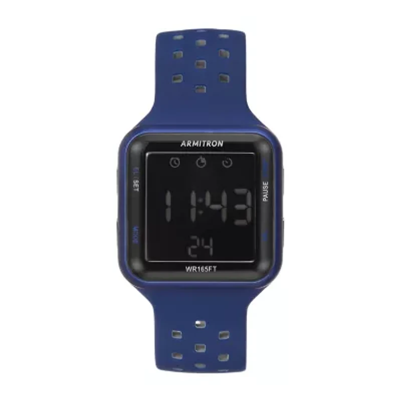Armitron Pro Sport Mens Digital Blue Strap Watch 40/8417blu