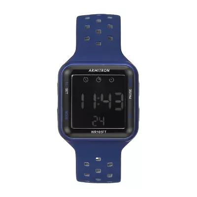 Armitron Pro Sport Mens Digital Blue Strap Watch 40/8417blu