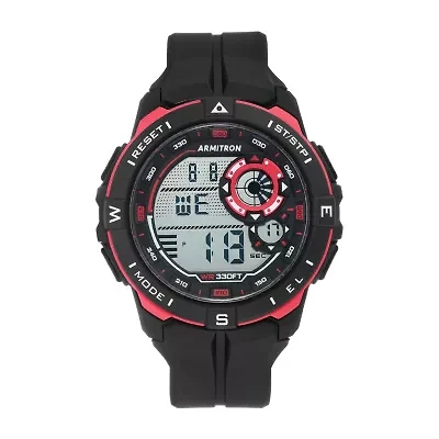 Armitron Pro Sport Mens Chronograph Black Strap Watch 40/8449rbk