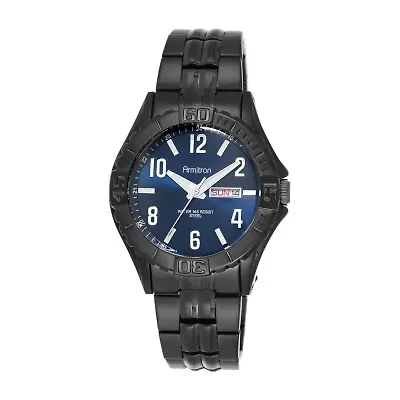 Armitron® All-Sport® Mens Black Stainless Steel Watch